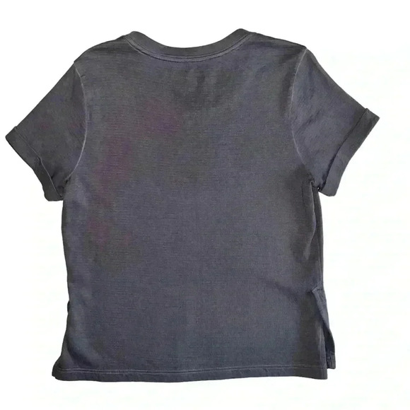 Dark grey Athleta rolled sleeves side slit nwot top size small - Picture 1 of 8